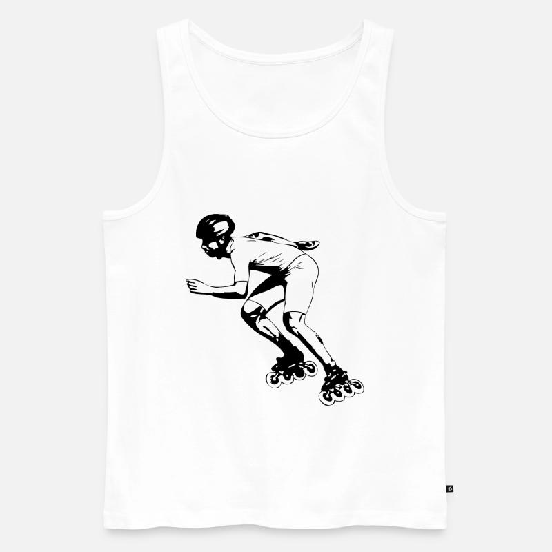 Inline skating - Inline skates - Männer Premium Bio Tank Top - Weiß