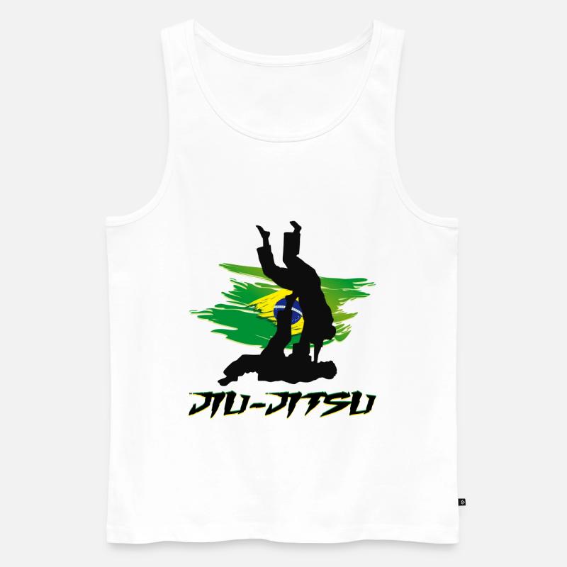 JIU-JITSU - Männer Premium Bio Tank Top - Weiß