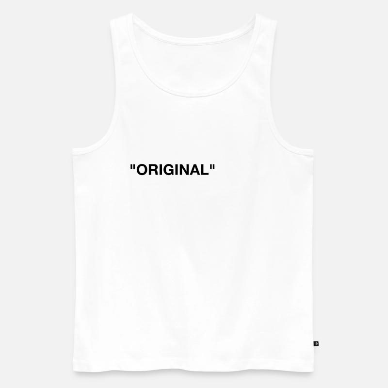 ORIGINAL Schwarz - Männer Premium Bio Tank Top - Weiß