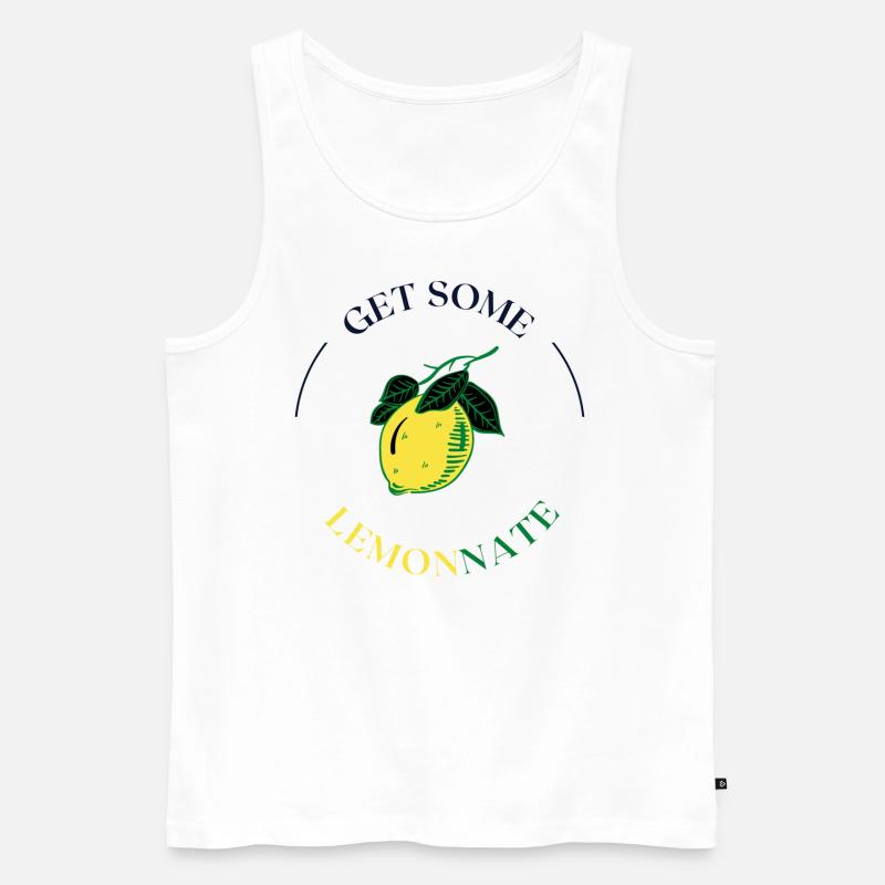Lemonnate Unisex - Männer Premium Bio Tank Top - Weiß