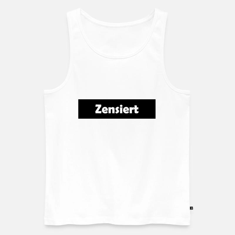Censored | censor bars - Men's Premium Organic Tank Top - white
