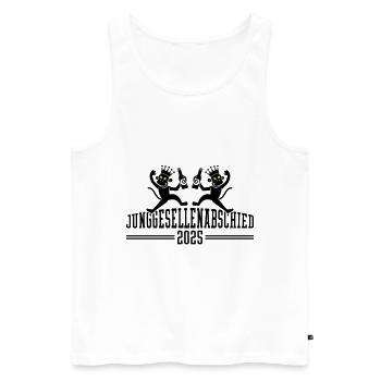 Junggesellenabschied 2025 Jga Party - Männer Premium Bio Tank Top - Weiß - Vorne - Michal (187cm)