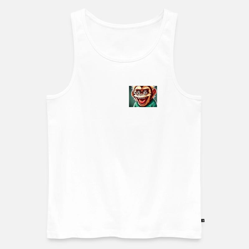 mr.monkey - Männer Premium Bio Tank Top - Weiß