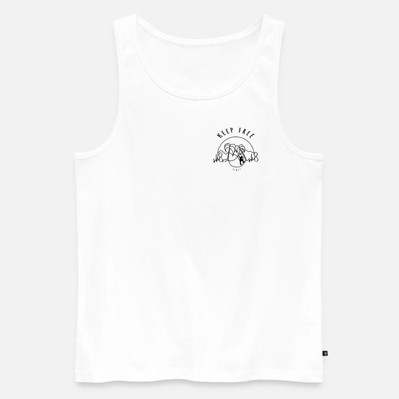Skate - keep free - Männer Premium Bio Tank Top - Weiß