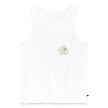 Potted plant - Men's Premium Organic Tank Top - white - Front - AI Model Male 178 light (178cm)