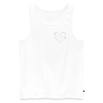 Herz Design schlicht - Männer Premium Bio Tank Top - Weiß - Vorne - AI Model Male 178 light (178cm)