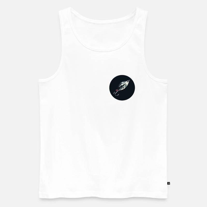 Blinker Köder Diamond Lure Emblem - Männer Premium Bio Tank Top - Weiß