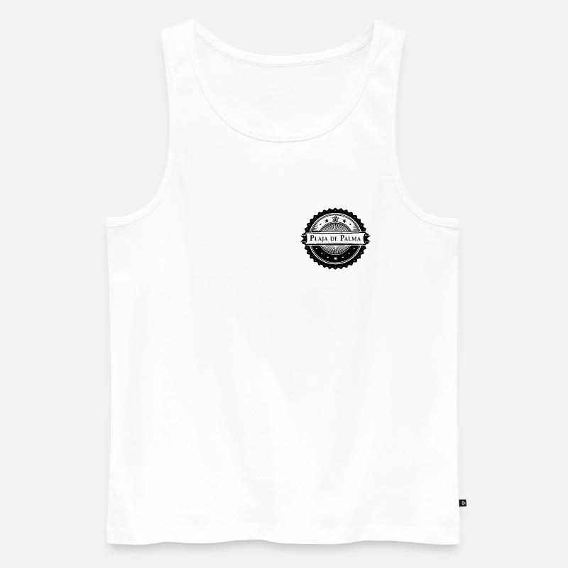 Plaja de Palma - schwarze Version - Männer Premium Bio Tank Top - Weiß