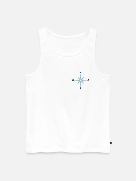 Compass Cardinal Directions Star Compass Maritime - Men's Premium Organic Tank Top - white