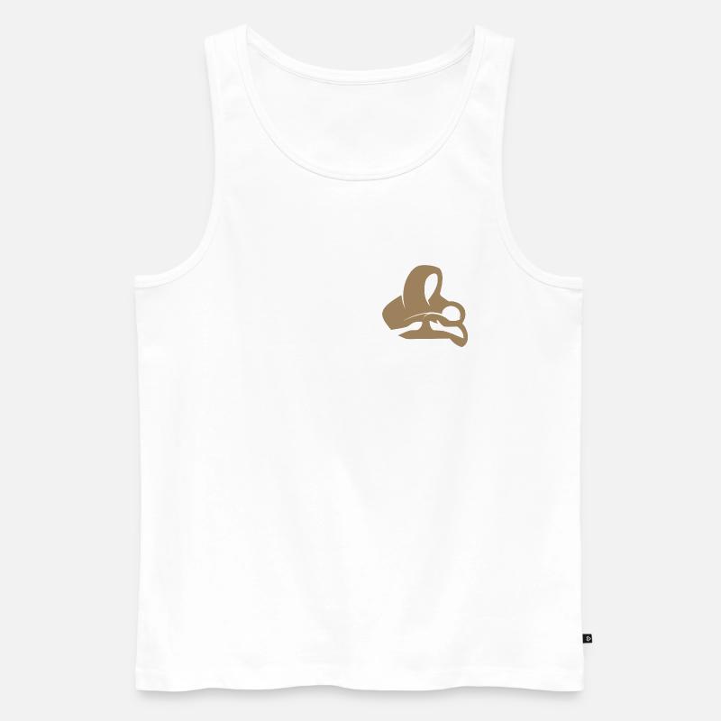Maria mit Jesuskind | Mutter mit Kind-Emblem - Männer Premium Bio Tank Top - Weiß
