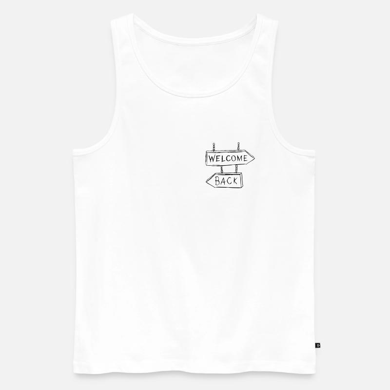 Welcome Back - Männer Premium Bio Tank Top - Weiß