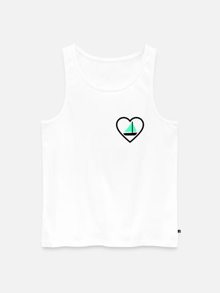 Cuore Vela – Passione Navigazione - Men's Premium Organic Tank Top - white