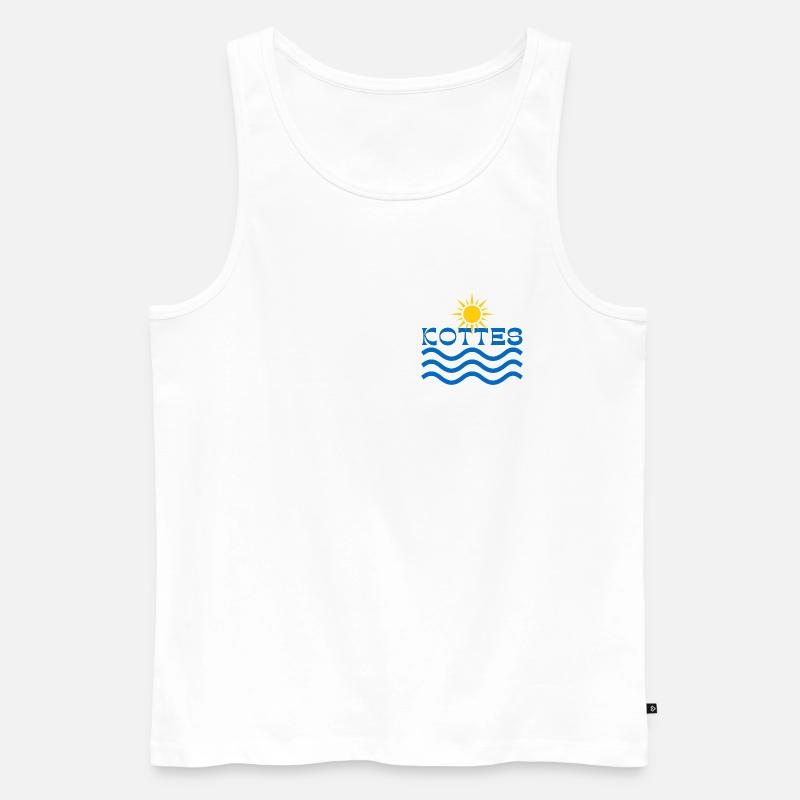 Kottes Sun Waves - Men's Premium Organic Tank Top - white