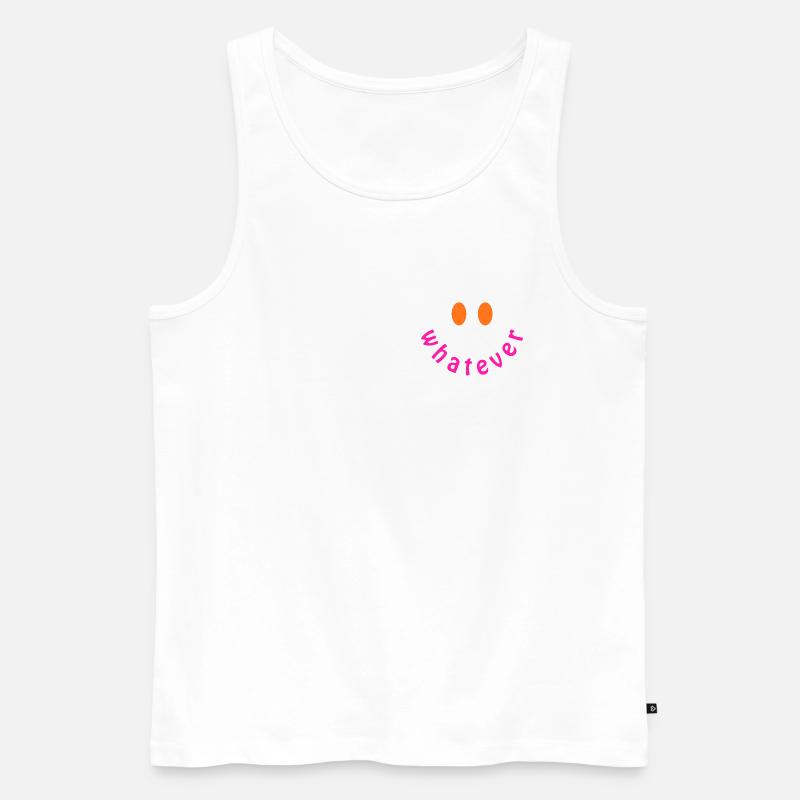 Whatever Smile - Lustiges Y2K Statement Design - Männer Premium Bio Tank Top - Weiß