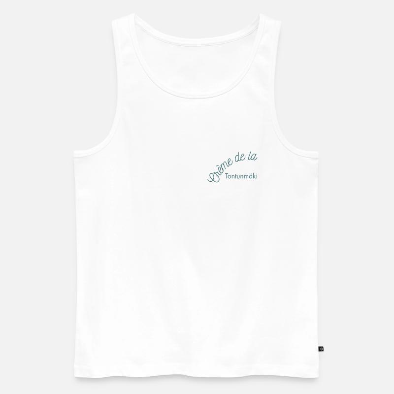 Crème de la Tontunmäki - Männer Premium Bio Tank Top - Weiß