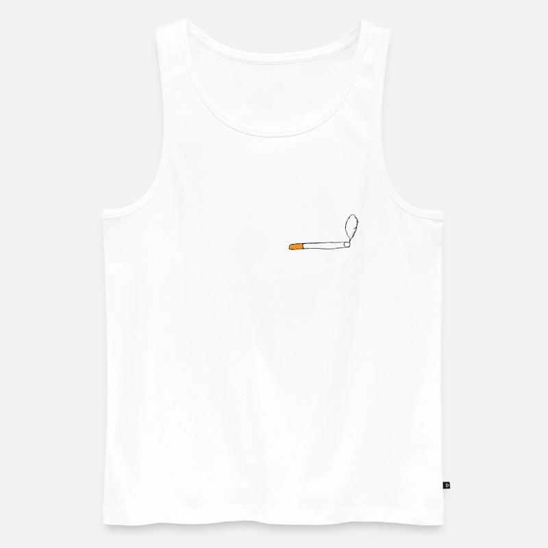 Zigarette - Männer Premium Bio Tank Top - Weiß