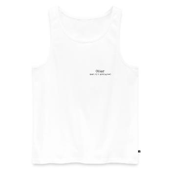 Science Snack Typewriter: Otter haben - Männer Premium Bio Tank Top - Weiß - Vorne - Michal (187cm)