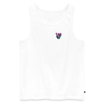Blumen Blumenstrauß Floristik - Männer Premium Bio Tank Top - Weiß - Vorne - Michal (187cm)