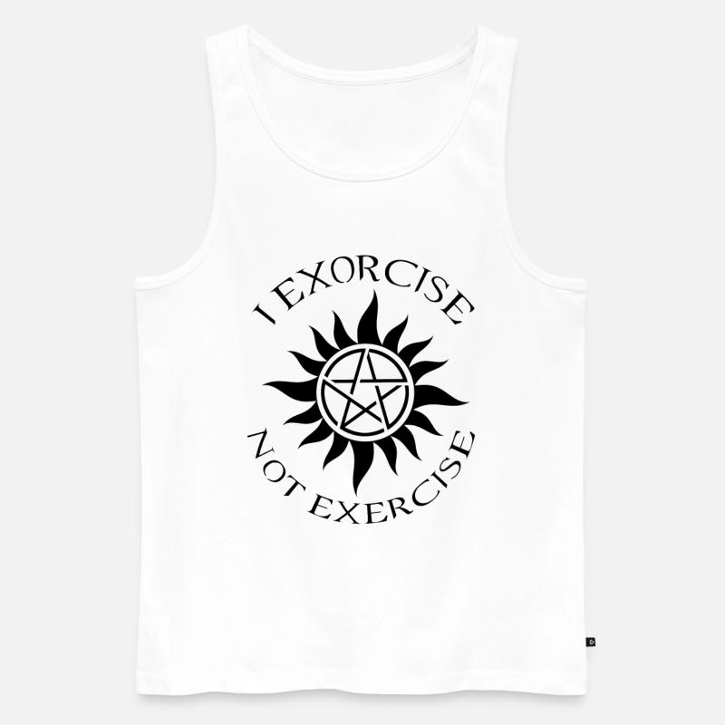 EXORCISE, GESCHENK - Männer Premium Bio Tank Top - Weiß