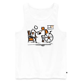 Altenpflegerin,Betreuerin,Pflegerin,Geschenkidee - Männer Premium Bio Tank Top - Weiß - Vorne - AI Model Male 178 light (178cm)