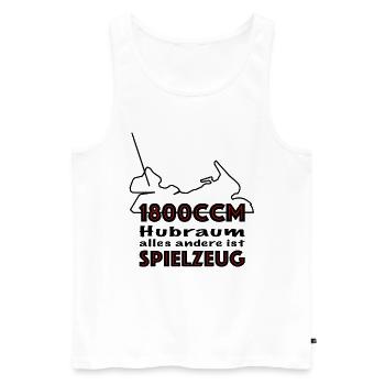 1800 ccm Hubraum Goldwing Design - Männer Premium Bio Tank Top - Weiß - Vorne - Michal (187cm)