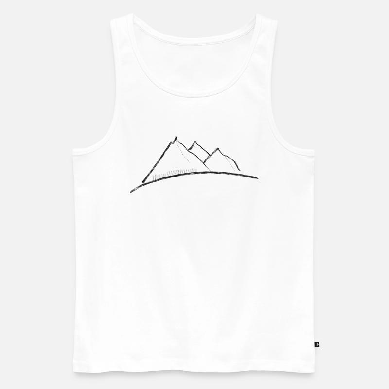 Mountain Range - Männer Premium Bio Tank Top - Weiß