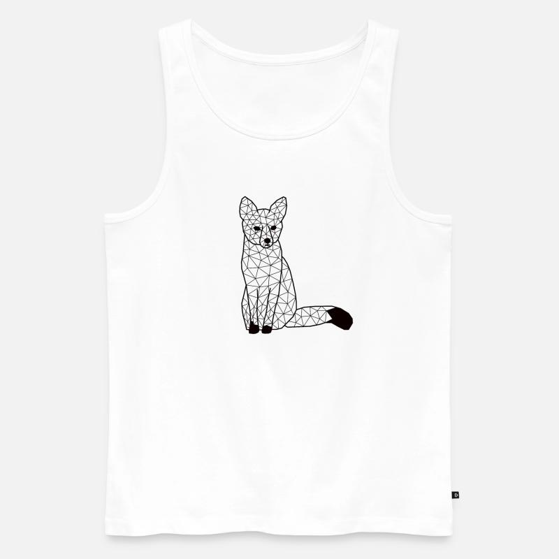 Foxx GeomeTRIX - Männer Premium Bio Tank Top - Weiß