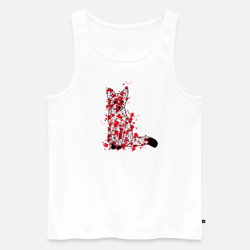 Foxx GeomeTRIX bunt - Männer Premium Bio Tank Top - Weiß