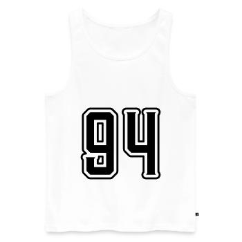 Symbole numérique 94 - Débardeur bio Premium Homme - blanc - Devant - Michal (187cm)