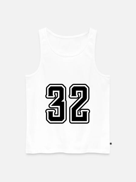 Symbole numérique 32 - Débardeur bio Premium Homme - blanc