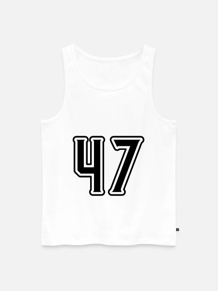 47 Symbole numérique - Débardeur bio Premium Homme - blanc
