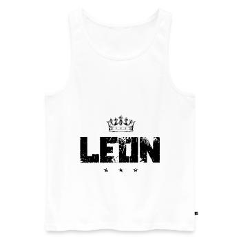 Leon - Men's Premium Organic Tank Top - white - Front - AI Model Male 178 light (178cm)