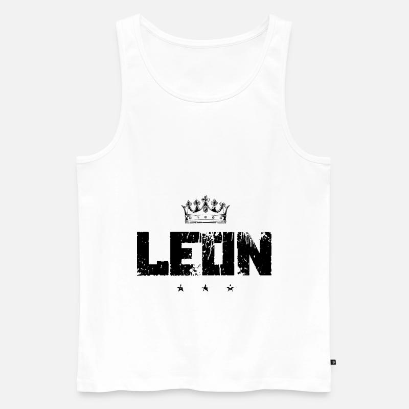 Leon - Männer Premium Bio Tank Top - Weiß