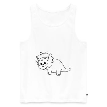 Dinosaur triceratops comic - Men's Premium Organic Tank Top - white - Front - Michal (187cm)