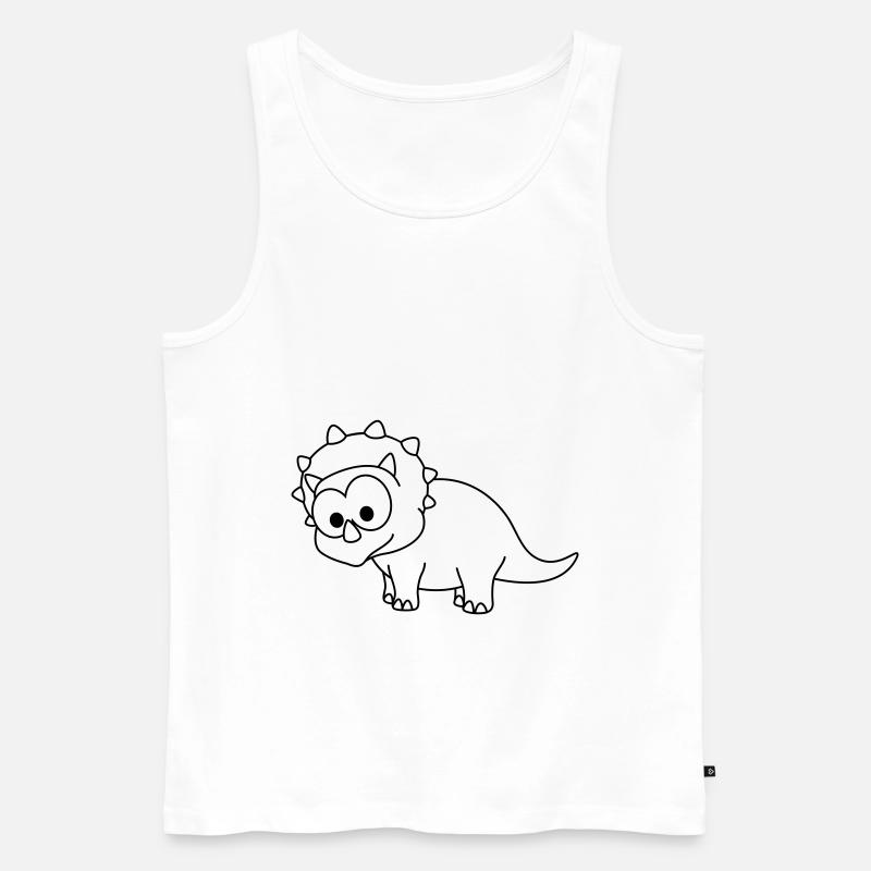 Dinosaur triceratops comic - Men's Premium Organic Tank Top - white