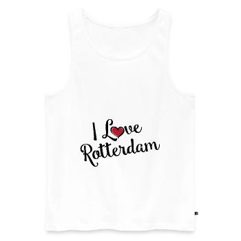 J’adore Rotterdam - Débardeur bio Premium Homme - blanc - Devant - Michal (187cm)