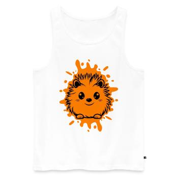 Igel Tier Baby - Männer Premium Bio Tank Top - Weiß - Vorne - AI Model Male 178 light (178cm)