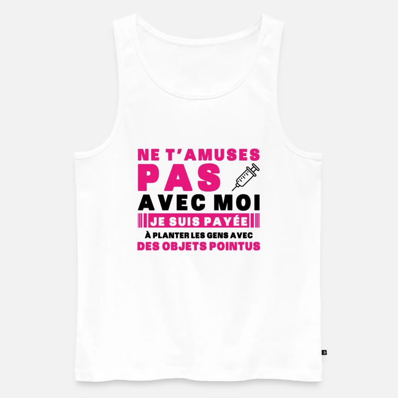 Krankenschwester Humor Geschenkidee Bluttest - Männer Premium Bio Tank Top - Weiß