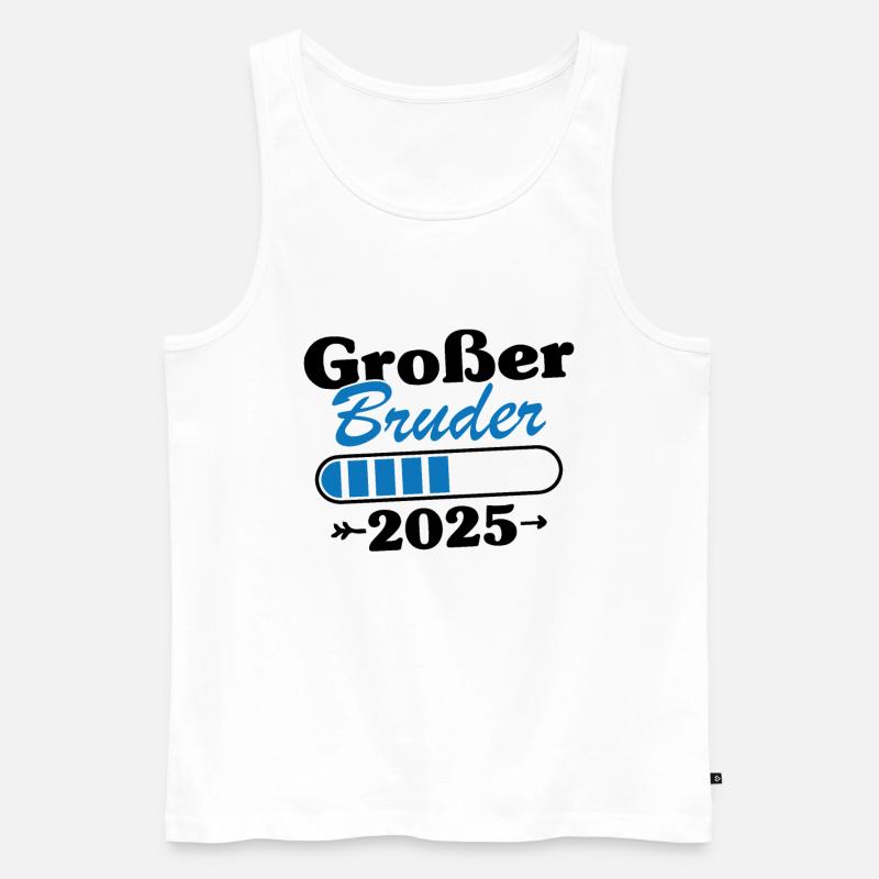 Großer Bruder Loading 2025 - Männer Premium Bio Tank Top - Weiß