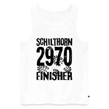 Schilthorn Piz Gloria Lauterbrunnental Alpinisme - Débardeur bio Premium Homme - blanc - Devant - Michal (187cm)