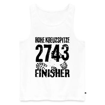Hohe Kreuzspitze Punta Altacroce Wandern Dolomiten - Männer Premium Bio Tank Top - Weiß - Vorne - Michal (187cm)