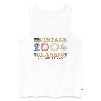 2004 Vintage Retro Geburtstagsgeschenk - Männer Premium Bio Tank Top - Weiß - Vorne - Michal (187cm)