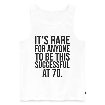 70 Year Performing 70 Year Anniversary Gift - Men's Premium Organic Tank Top - white - Front - AI Model Male 178 light (178cm)