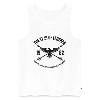 L’Année des Légendes 1982 Vintage Vintage Design - Débardeur bio Premium Homme - blanc - Devant - Michal (187cm)