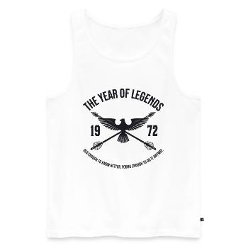 L’Année des Légendes 1972 Vintage Vintage Design - Débardeur bio Premium Homme - blanc - Devant - Michal (187cm)