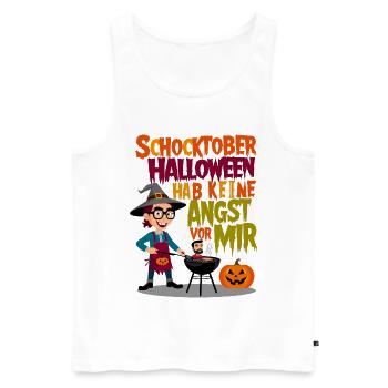 Choc Halloween - Débardeur bio Premium Homme - blanc - Devant - Michal (187cm)