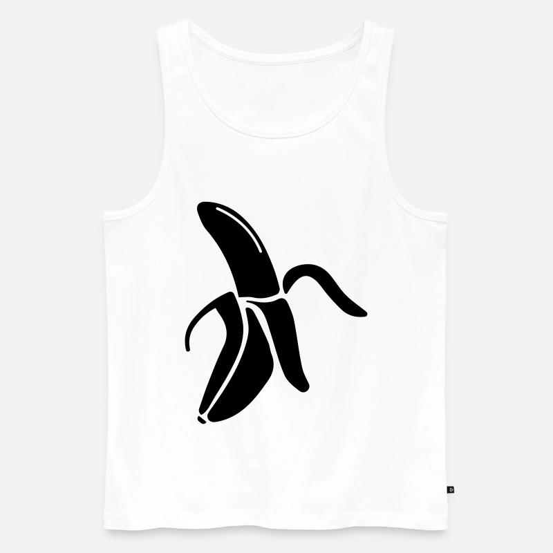 Banane Icon - Männer Premium Bio Tank Top - Weiß