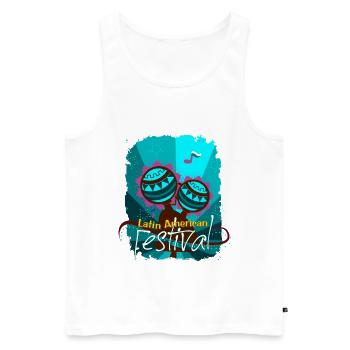 Latin Tanz Musik American Festival Shirt Geschenk - Männer Premium Bio Tank Top - Weiß - Vorne - Michal (187cm)