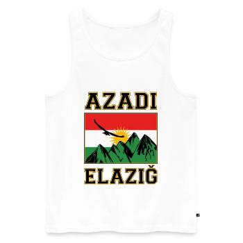 Kurdistan Azadi Elazig. free Kurdistan - Männer Premium Bio Tank Top - Weiß - Vorne - AI Model Male 178 light (178cm)