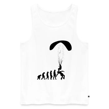 Evolution Paragliding Paraglider Paraglider Shirt - Men's Premium Organic Tank Top - white - Front - AI Model Male 178 light (178cm)